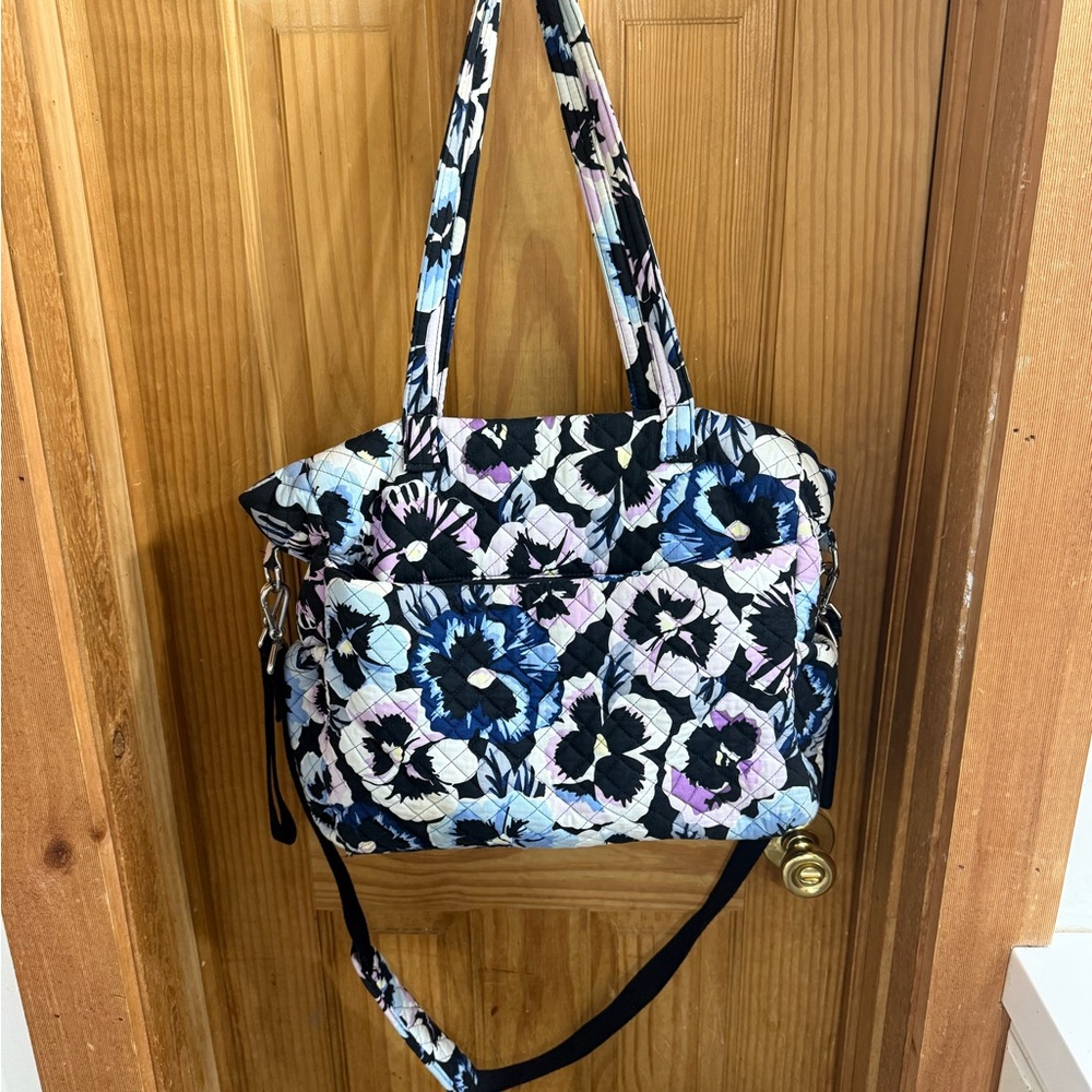 Vera Bradley Black and Blue Baby Bag with Modern Design